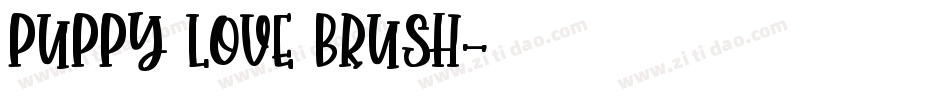 PUPPY LOVE BRUSH字体转换